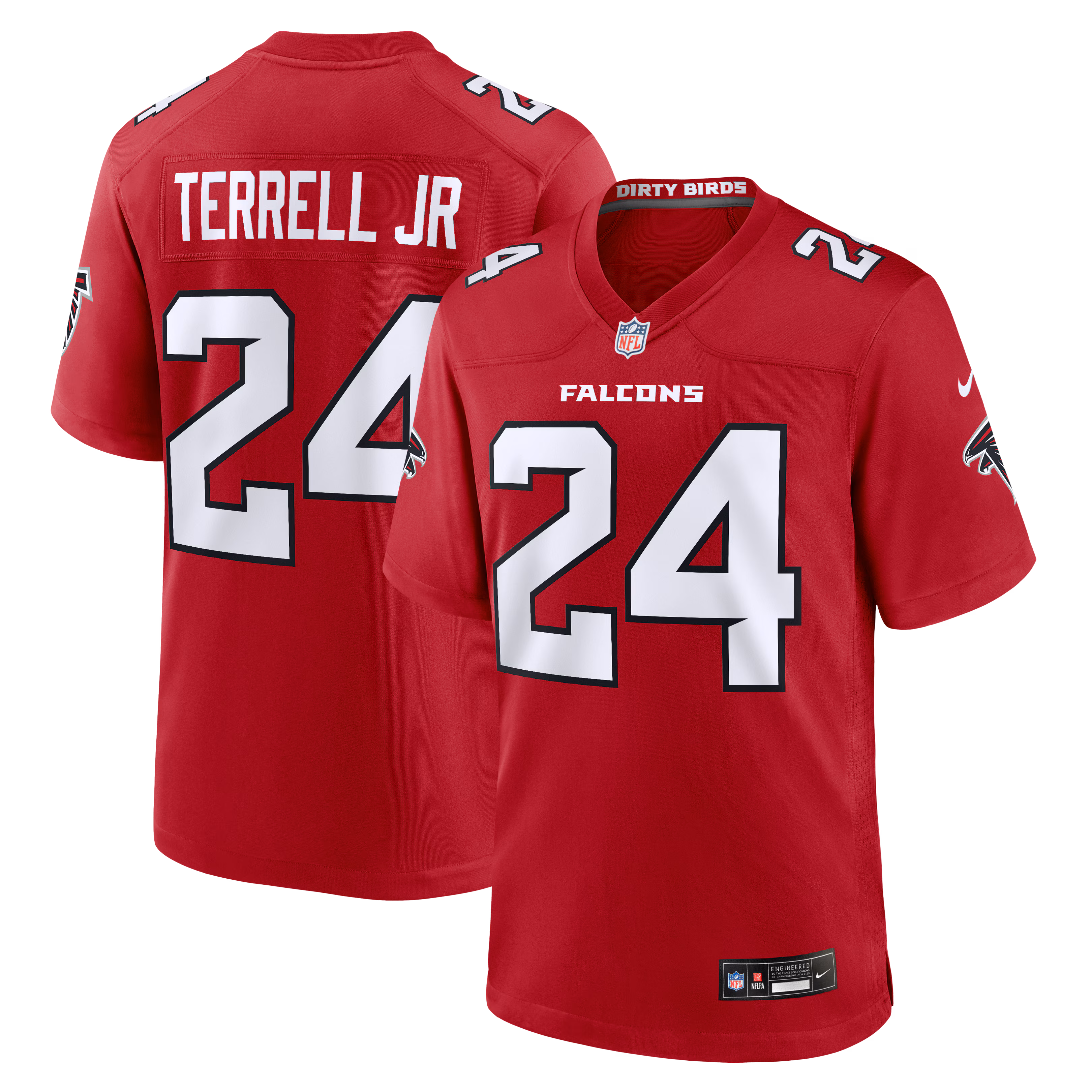 Atlanta Falcons A.J. Terrell #24 Red Game Jersey