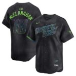 Men's Tampa Bay Rays #18 Shane McClanahan  Charcoal 2024 City Connect Limited Player Jersey