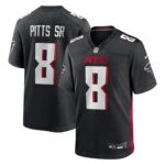 Atlanta Falcons Kyle Pitts Sr. #8 Black Team Game Jersey