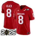 Kaelon Black #8 Ndiana Hoosiers IND 2026 CFP Final Patch Vapor Limited Jersey V2 - All Stitched