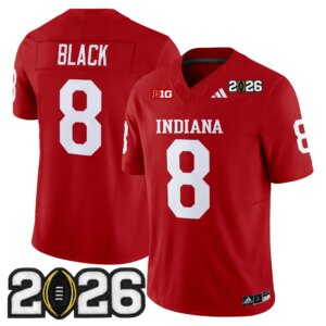 Kaelon Black #8 Ndiana Hoosiers IND 2026 CFP Final Patch Vapor Limited Jersey V2 - All Stitched