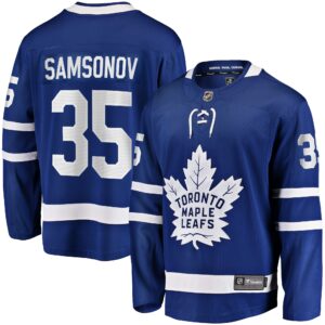 Ilya Samsonov Toronto Maple Leafs Home Breakaway Player Jersey - Blue
