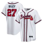 Atlanta Braves Austin Riley #27 White Home Replica Player Jersey