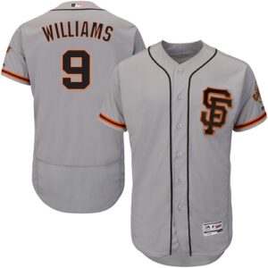 Men's San Francisco Giants #9 Matt Williams Grey Flexbase Collection Road 2 Stitched Jersey