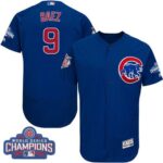 Chicago Cubs #9 Javier Baez Blue Flexbase Collection 2016 World Series Champions Stitched Jersey