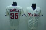 Philadelphia Phillies #35 Colbert Hamels Stitched Cream Jersey