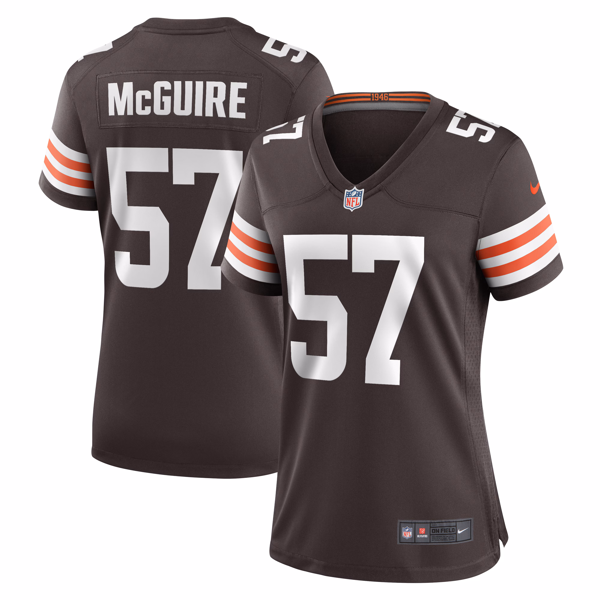 Isaiah McGuire Cleveland Browns Women's Team Game Jersey -  Brown