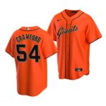 Men's San Francisco Giants #54 Reggie Crawford 2022 Draft Jersey Orange Alternate