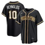 Bryan Reynolds #10 Pittsburgh Pirates Fashion Replica Black Out Jersey - Black