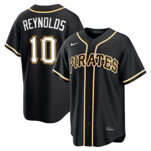 Bryan Reynolds #10 Pittsburgh Pirates Fashion Replica Black Out Jersey - Black