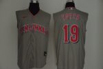 Men's Cincinnati Reds #19 Joey Votto Gray 2020 Cool and Refreshing Sleeveless Fan Stitched  Jersey