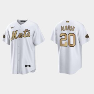 Men's New York Mets #20 Pete Alonso 2022 All-Star Game Cool Base Jersey - White