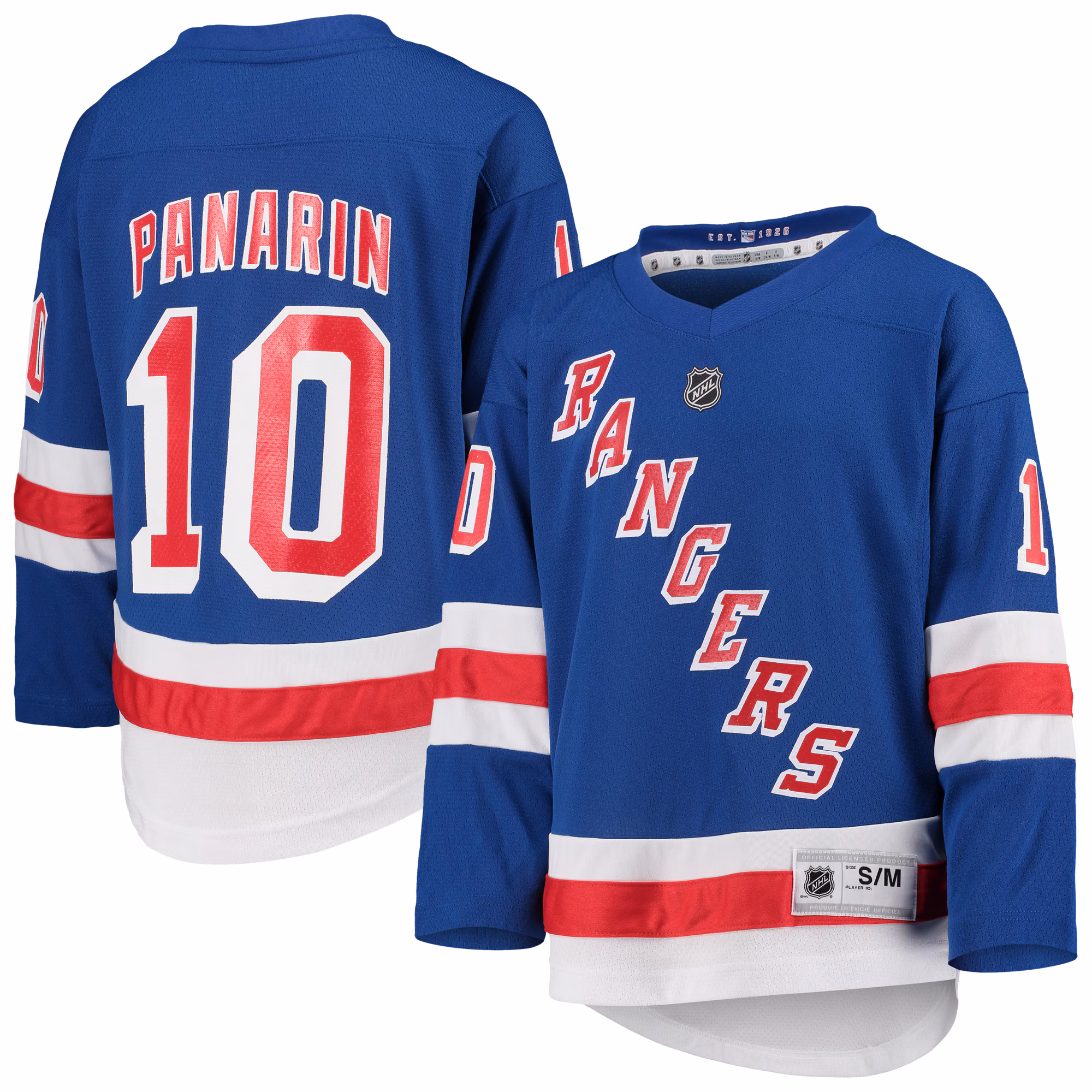 Youth New York Rangers Artemi Panarin #10 Blue Home Replica Player Jersey
