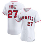 Los Angeles Angels Mike Trout #27 White Home Elite Player Jersey
