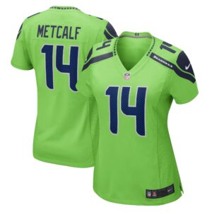 DK Metcalf Seattle Seahawks Women's Game Jersey - Neon Green