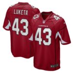 Jesse Luketa Arizona Cardinals  Game Player Jersey - Cardinal