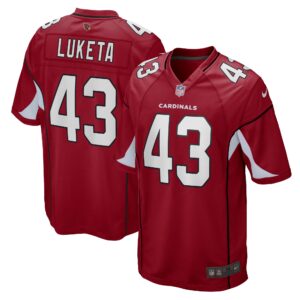 Jesse Luketa Arizona Cardinals  Game Player Jersey - Cardinal