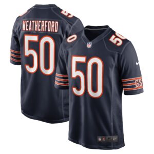 Sterling Weatherford Chicago Bears  Game Player Jersey - Navy