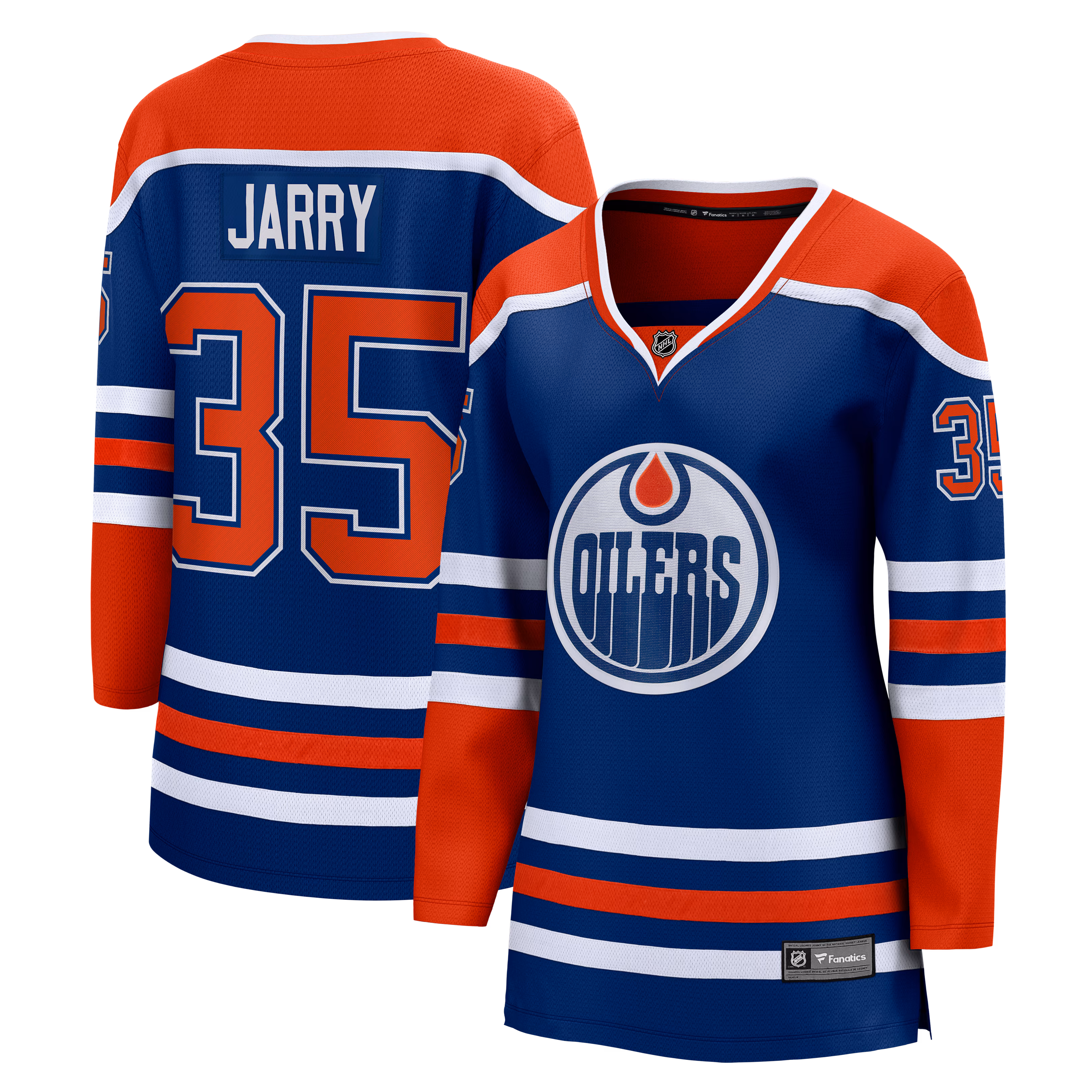 Women's Edmonton Oilers Tristan Jarry #35 Fanatics Royal Home Breakaway Player Jersey