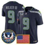 Walker III #9 Seattle Seahawks United States 250th Anniversary Patch Vapor Limited Jersey - All Stitched