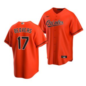Men's Baltimore Orioles #17 Dylan Beavers 2022 Draft Jersey Orange Alternate
