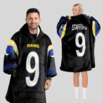 Adult M.S 9 Los Angeles R Football Unisex Blanket Hoodie