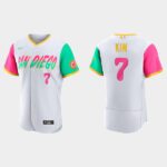 Men's San Diego Padres #7 Ha-Seong Kim 2022 City Connect Flex Base Jersey - White