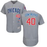 Chicago Cubs #40 Willson Contreras Grey Flexbase Collection Road Stitched Jersey