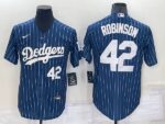 Men's  Los Angeles Dodgers #42 Jackie Robinson Blue Throwback Cool Base Jersey