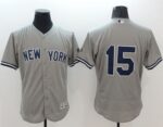 New York Yankees #15 Thurman Munson Grey Flexbase Collection Stitched Jersey