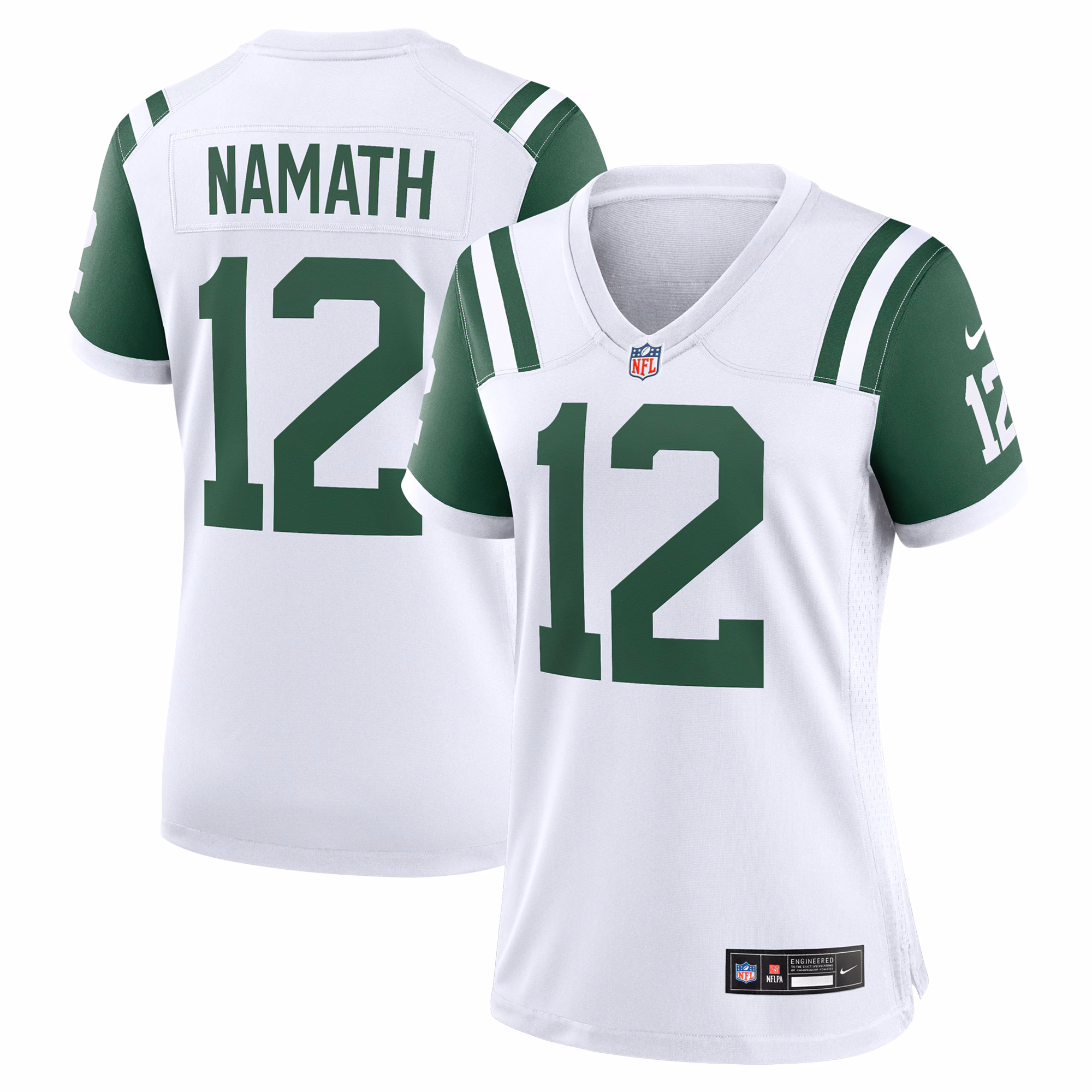 Joe Namath New York Jets Women's Classic Alternate Retired Player Game Jersey - White