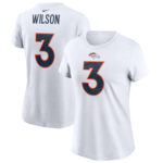 Women's Russell Wilson White Denver Broncos Player Name & Number T-Shirt