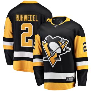 Chad Ruhwedel Pittsburgh Penguins Home Breakaway Player Jersey - Black