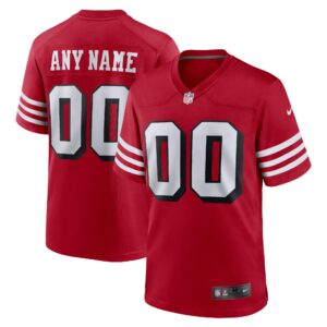 San Francisco 49ers  Alternate Custom Game Jersey - Scarlet