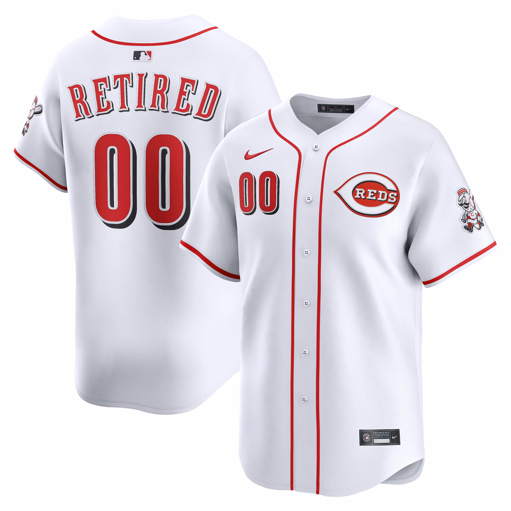 Cincinnati Reds White Home Limited Pick-A-Player Retired Roster Jersey