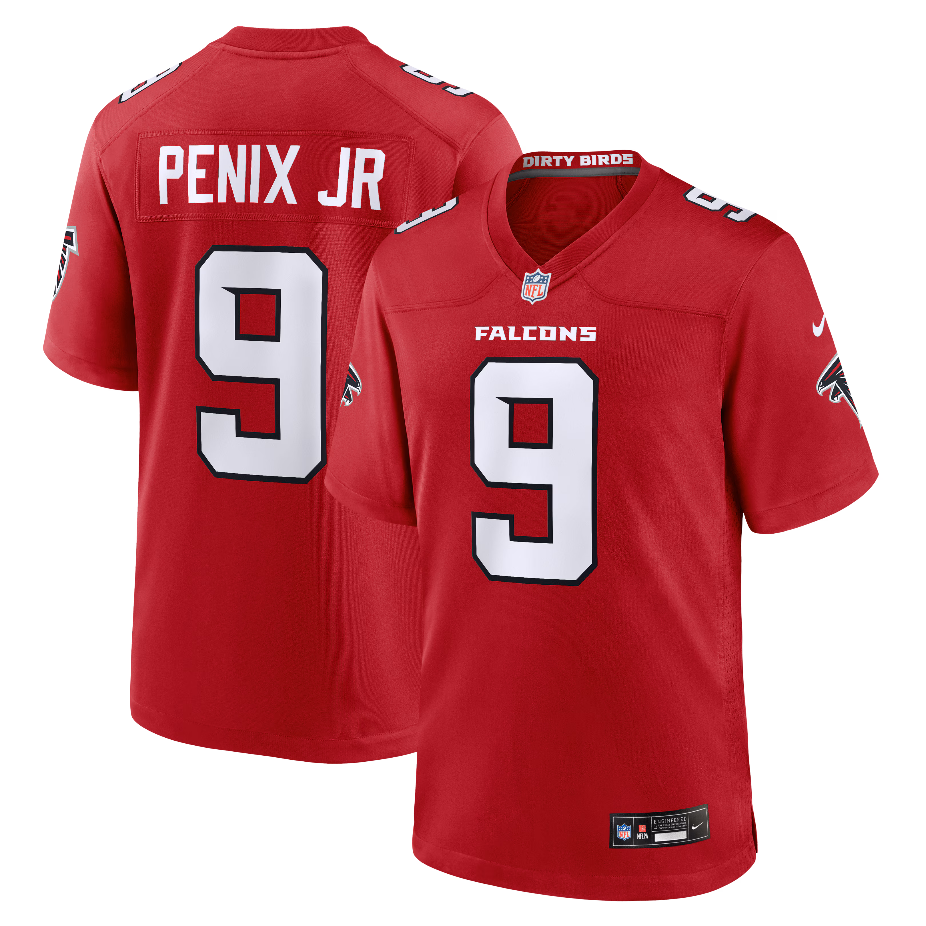 Atlanta Falcons Michael Penix Jr. #9 Red Game Jersey
