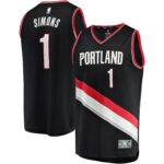 Anfernee Simons Portland Trail Blazers  Fast Break Replica Player Jersey - Icon Edition - Black
