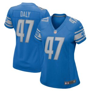 Scott Daly Detroit Lions  Women's Game Jersey - Blue