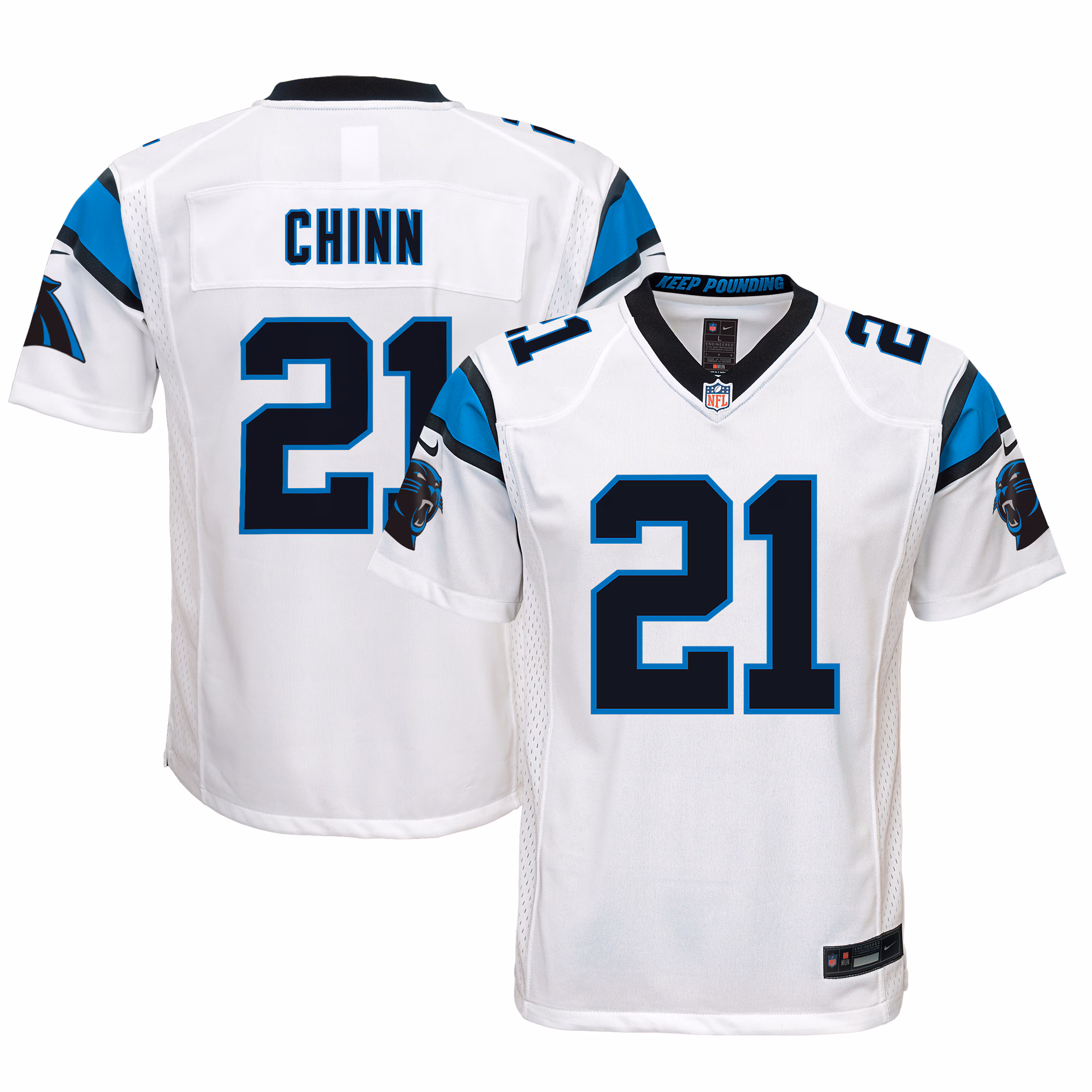 Jeremy Chinn Carolina Panthers Youth Game Jersey - White