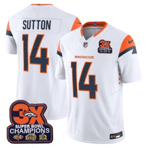 Courtland Sutton Denver Broncos-Time Champions Patch Vapor Limited Jersey - All Stitched