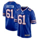 Gunner Britton Buffalo Bills Game Jersey -  Royal