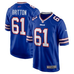 Gunner Britton Buffalo Bills Game Jersey -  Royal