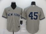 Men's New York Yankees #45 Gerrit Cole Gray No Name Stitched Cool Base  Jersey