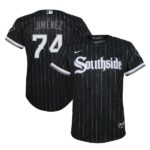 Men's  Chicago White Sox #74 Eloy Jimenez Black 2021 City Connect Player Jersey