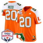 Ed Reed #20 Miami Hurricanes MIA 2026 The Fiesta Bowl & Florida Patch Vapor Limited Jersey - All Stitched