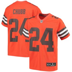Nick Chubb Cleveland Browns Youth Inverted Team Game Jersey - Orange