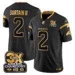 Patrick Surtain ll Denver Broncos-Time Champions Patch Gold Vapor Limited Jersey - All Stitched