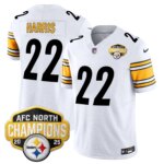 Najee Harris #22 Pittsburgh Steelers 2025 AFC North Division Champions Vapor Limited Jersey - All Stitched