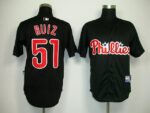 Philadelphia Phillies #51 Carlos Ruiz Black Stitched Jersey