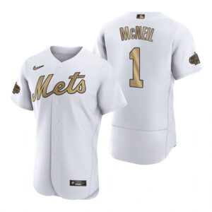 Men's New York Mets #1 Jeff McNeil White 2022 All-Star Game Flex Base Jersey